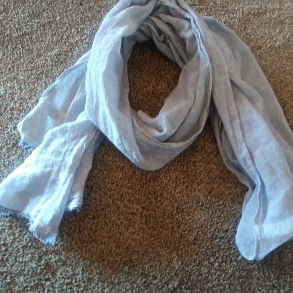 Old Navy Scarf Denim Color with Fringe - Picture 1 of 4